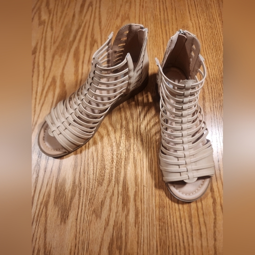 Journey & Crew Womens Tru Comfort Foam Caged Gladiator Wedge Sandal Size 9 - Picture 5 of 6